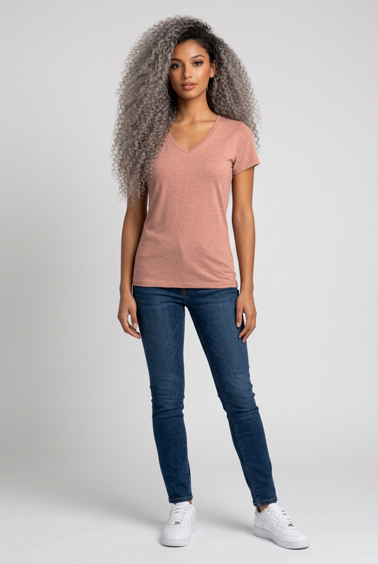 Tri-Blend V-Neck Tee | Minimal Tee