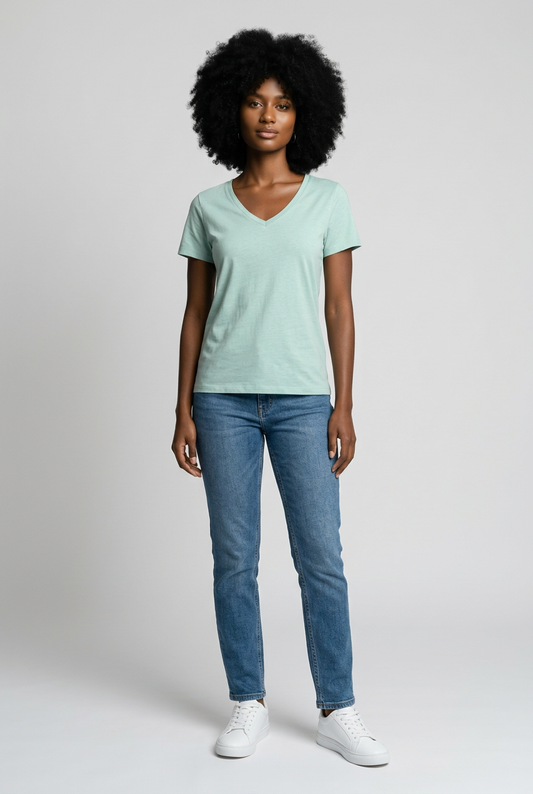 V-Neck Tee | Minimal Cotton Tee