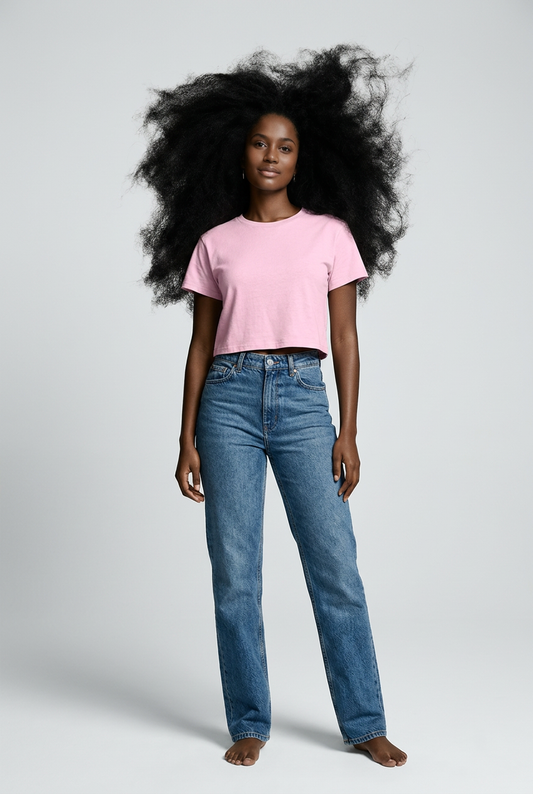 High-Waisted Tee | Minimal Fitted Tee