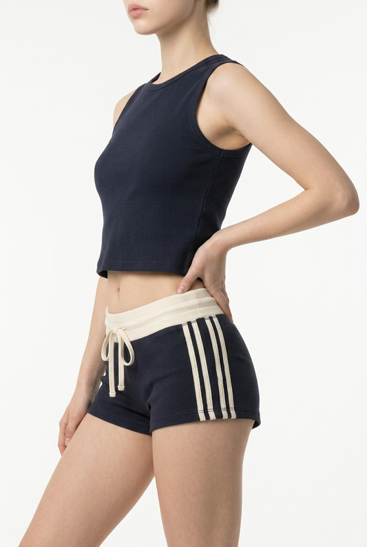 Contrast Stripe Track Shorts