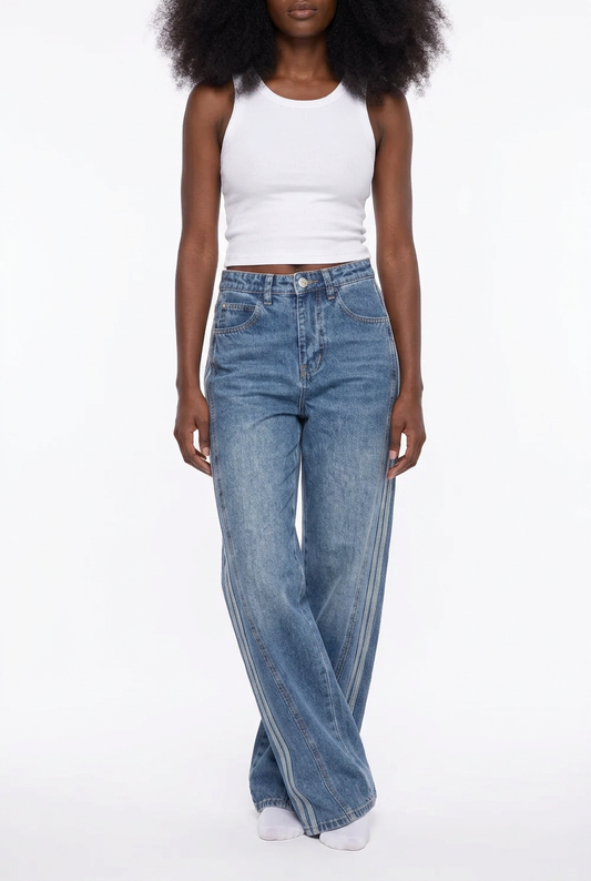 Wide Leg Denim Jeans