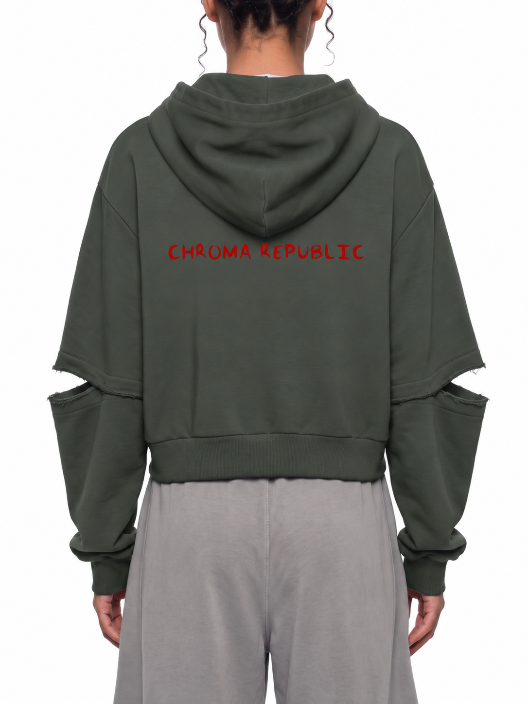 Signature Vintage Wash Detachable Sleeves Hoodie