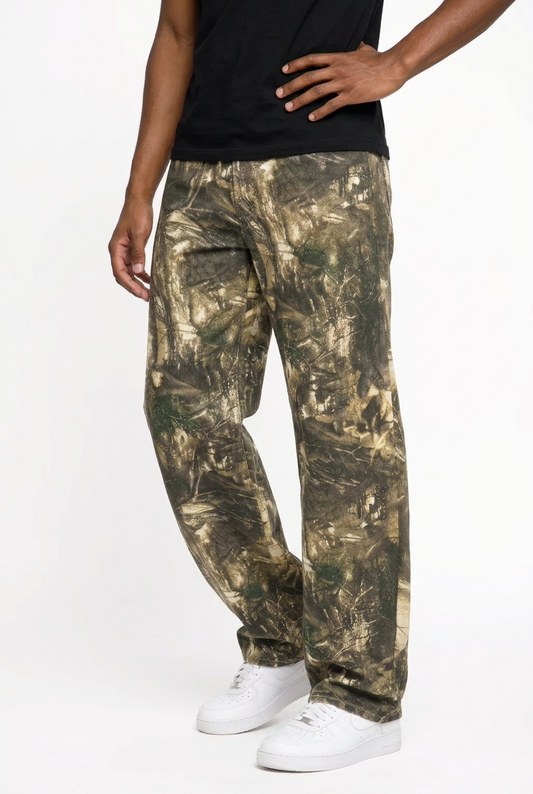 Tree Camo Barrel Leg Pants
