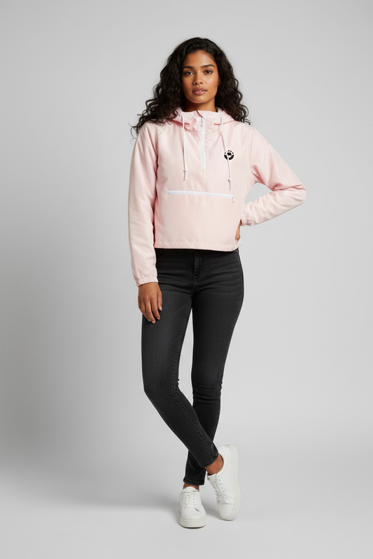 Lightweight Pullover Crop Windbreaker