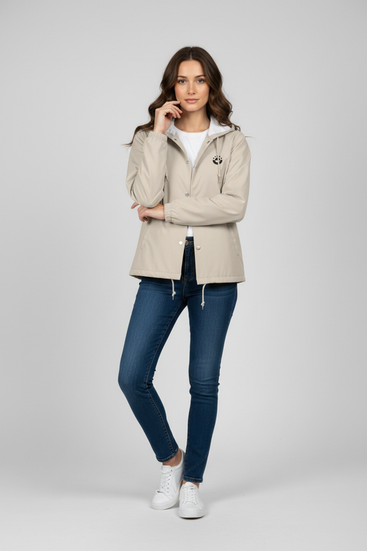 Water-Resistant Hooded Windbreaker