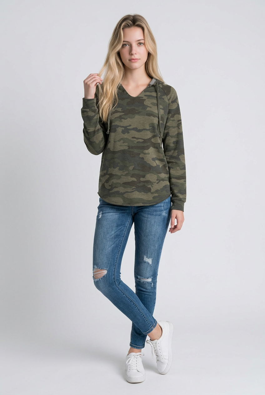 Camo Hoodie | Minimal Streetwear Hoodie