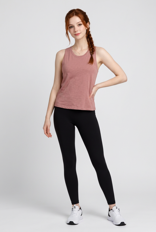 Racerback Cropped Tank | Minimal Active Tank