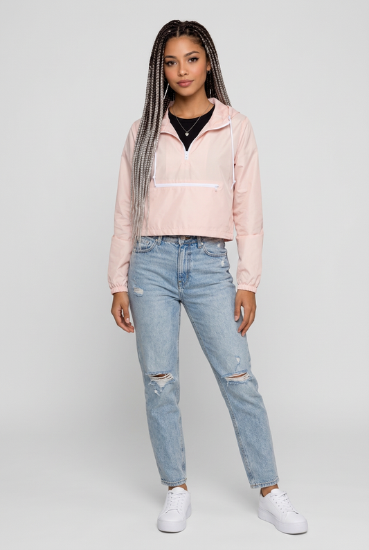 Cropped Windbreaker | Minimal Lightweight Jacket