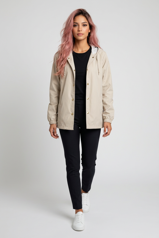 Hooded Windbreaker | Minimal Water-Resistant jacket