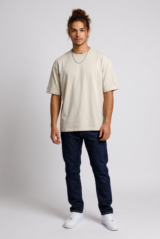 Drop-Shoulder Tee | Minimal Cotton Tee