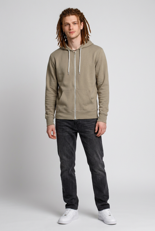 Full-Zip Hoodie | Minimal Lightweight Hoodie