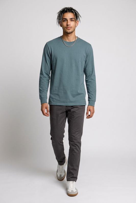 Long Sleeve Tee | Minimal Garment-Dyed Tee