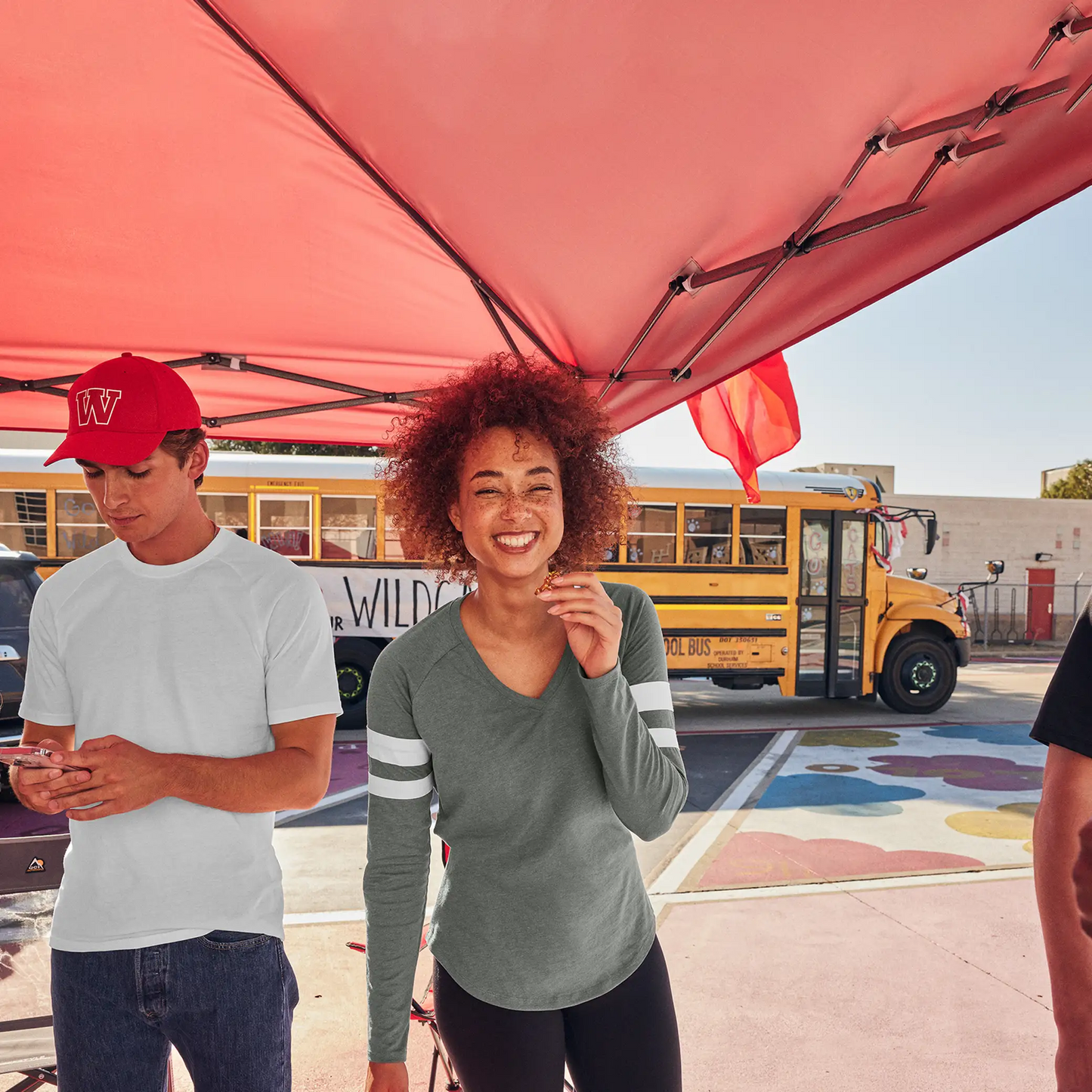 CHROMA REPUBLIC™ Halftime Stripe V-Neck Tee