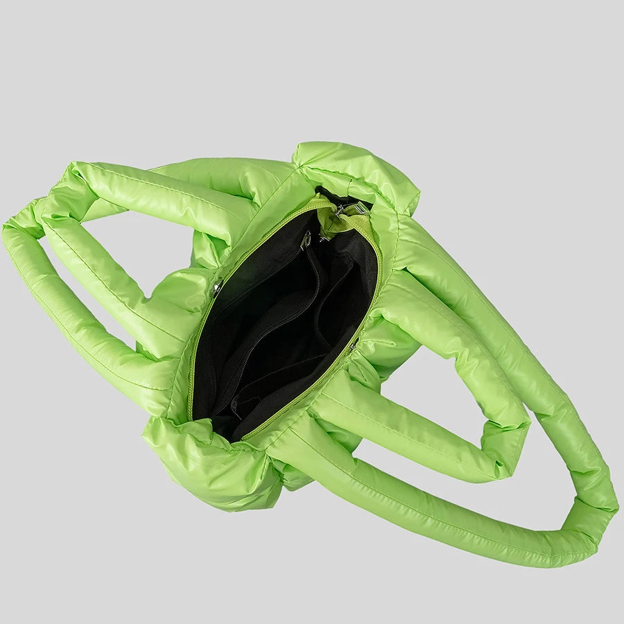 Square Puffer Bag Nylon Padded