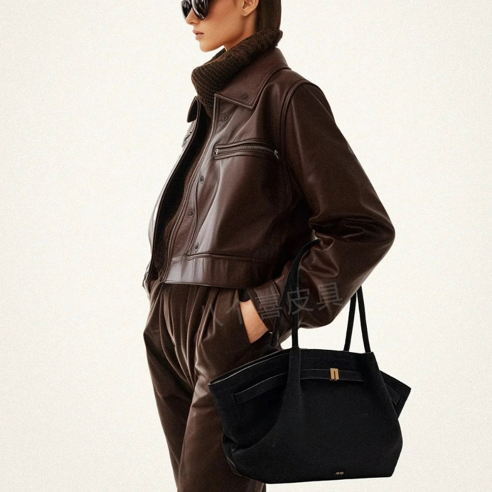 JW Pei Dumpling Bag Suede Shoulder Crossbody Underarm Bag