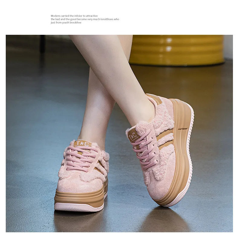 Women's Shoes Platform Warm Plush