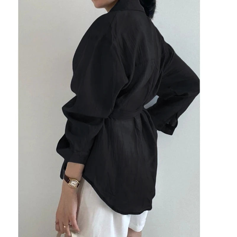 Fashion Long Sleeve Irregular Shirt