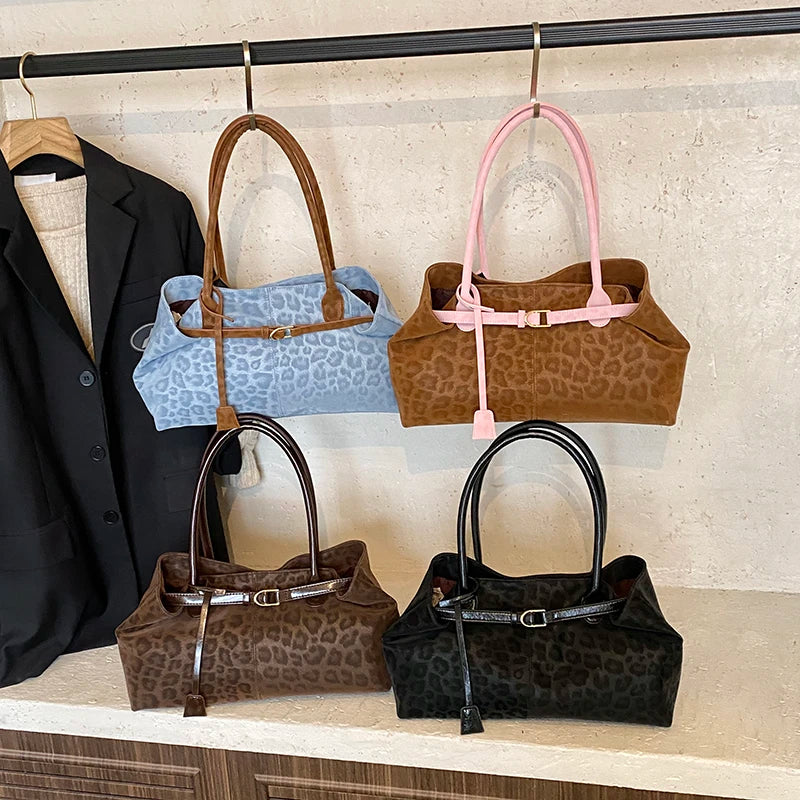 LEFTSIDE Leopard PU Leather Shoulder Bags