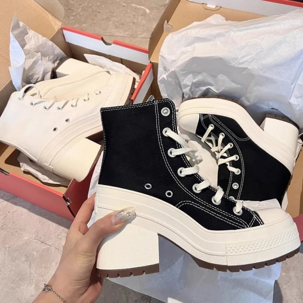 Women Platform Sneakers Canvas