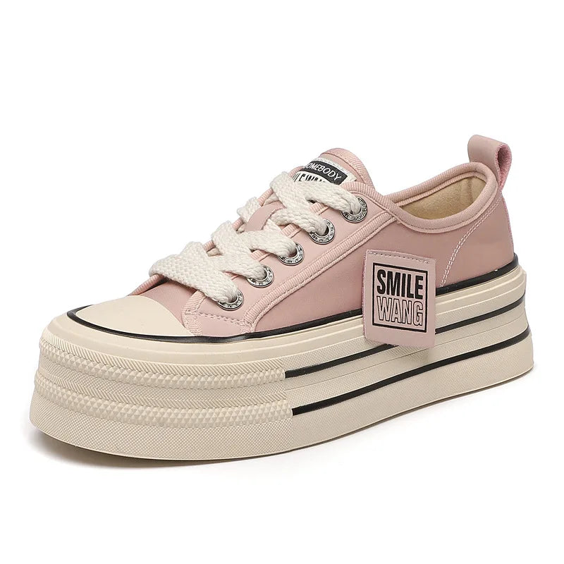 Black & White Platform Canvas Shoes