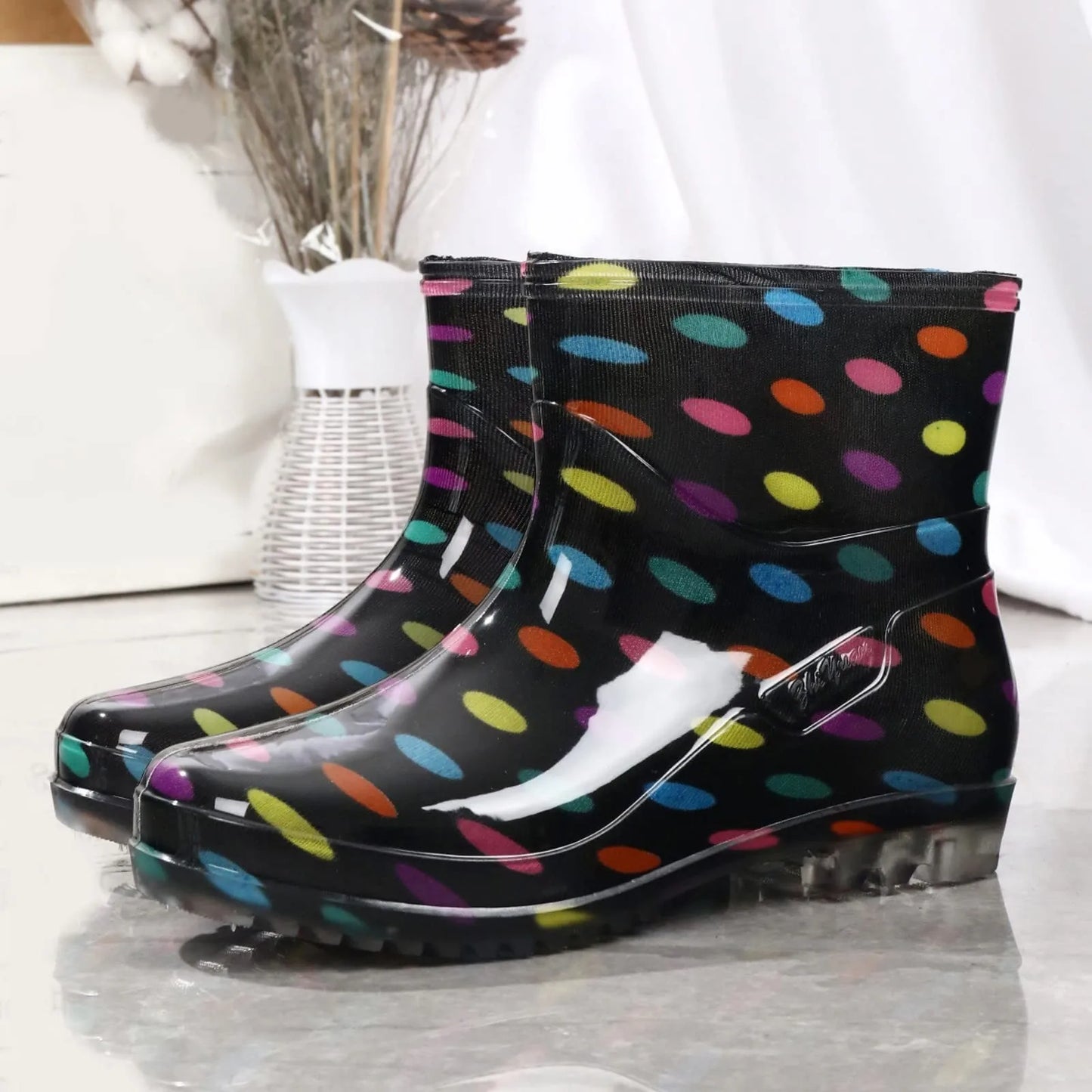 Fashionable Print Rain Boots