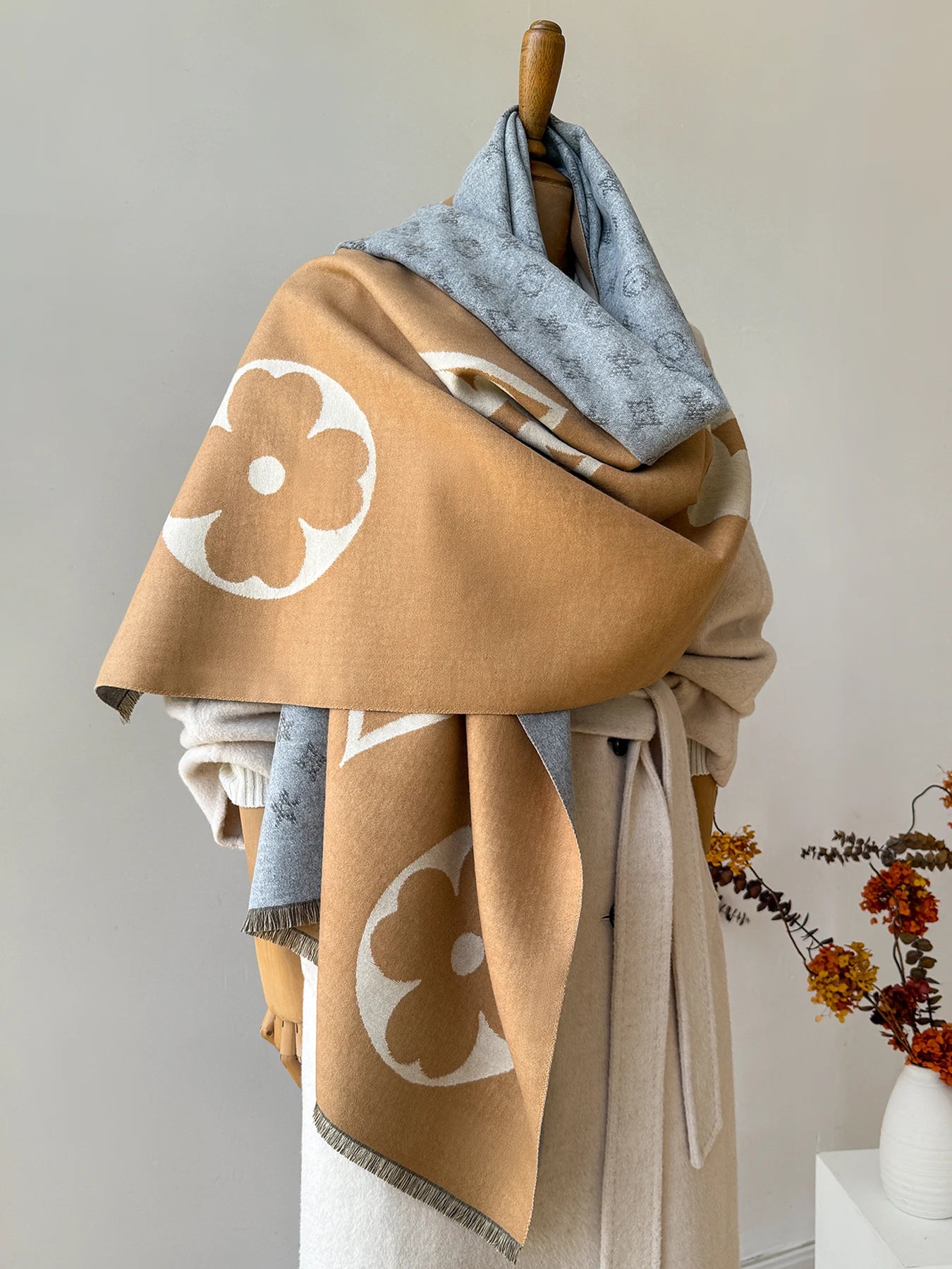 Cashmere Shawl Warm Jacquard Scarf