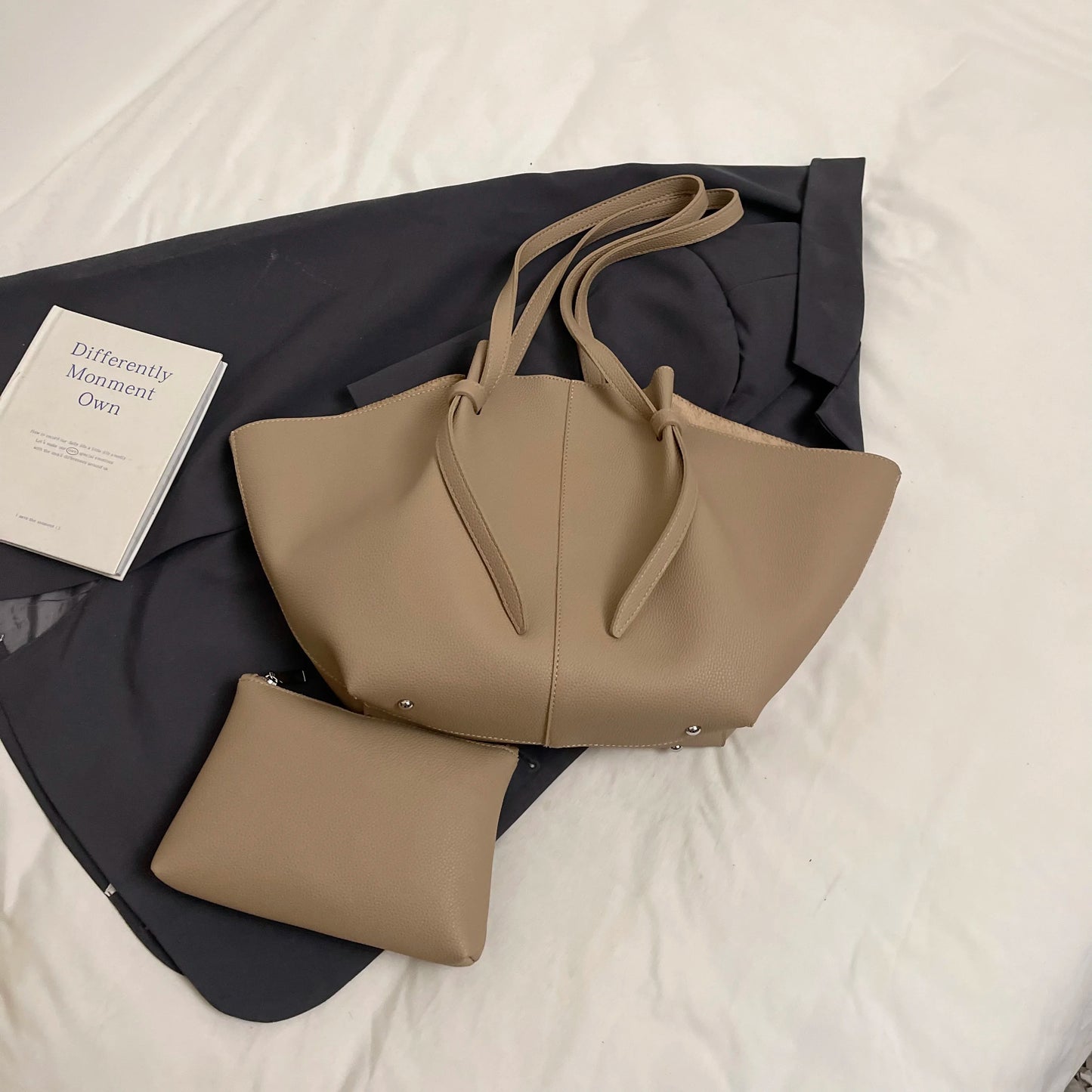 Shoulder Tote Bag Soft PU Leather