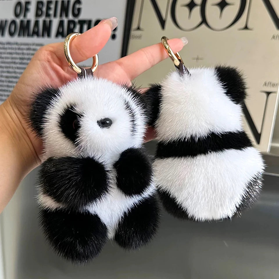 ZAKOL Cute Panda Plush Toy Keychain Cartoon Bag Pendant Accessories