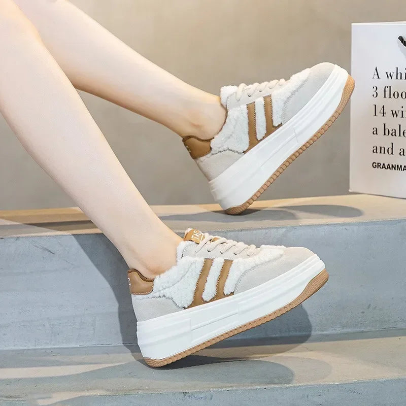 Women's Shoes Platform Warm Plush