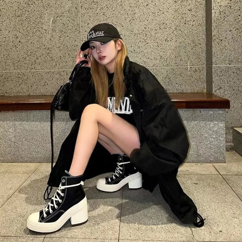 Women Platform Sneakers Canvas