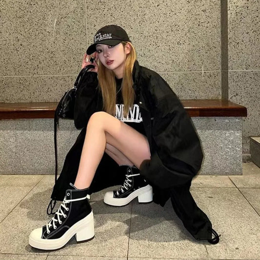 Women Platform Sneakers Canvas