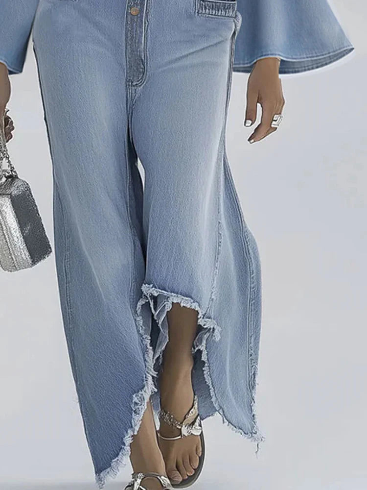 Loose Denim Jumpsuit