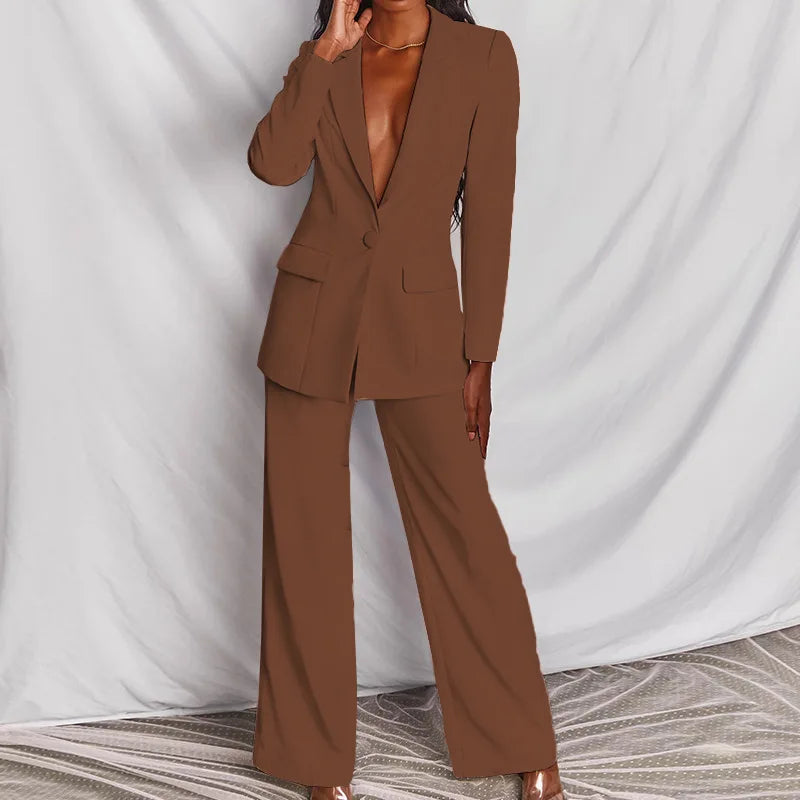 Women's Fit Suit Two-pieces Set