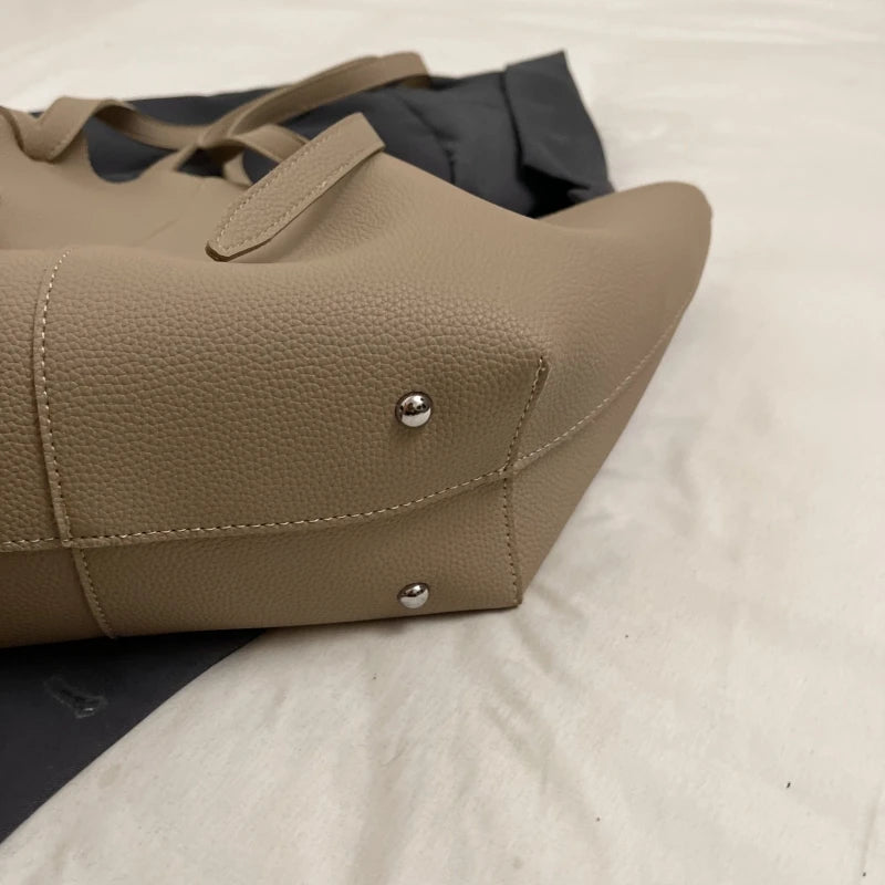 Shoulder Tote Bag Soft PU Leather