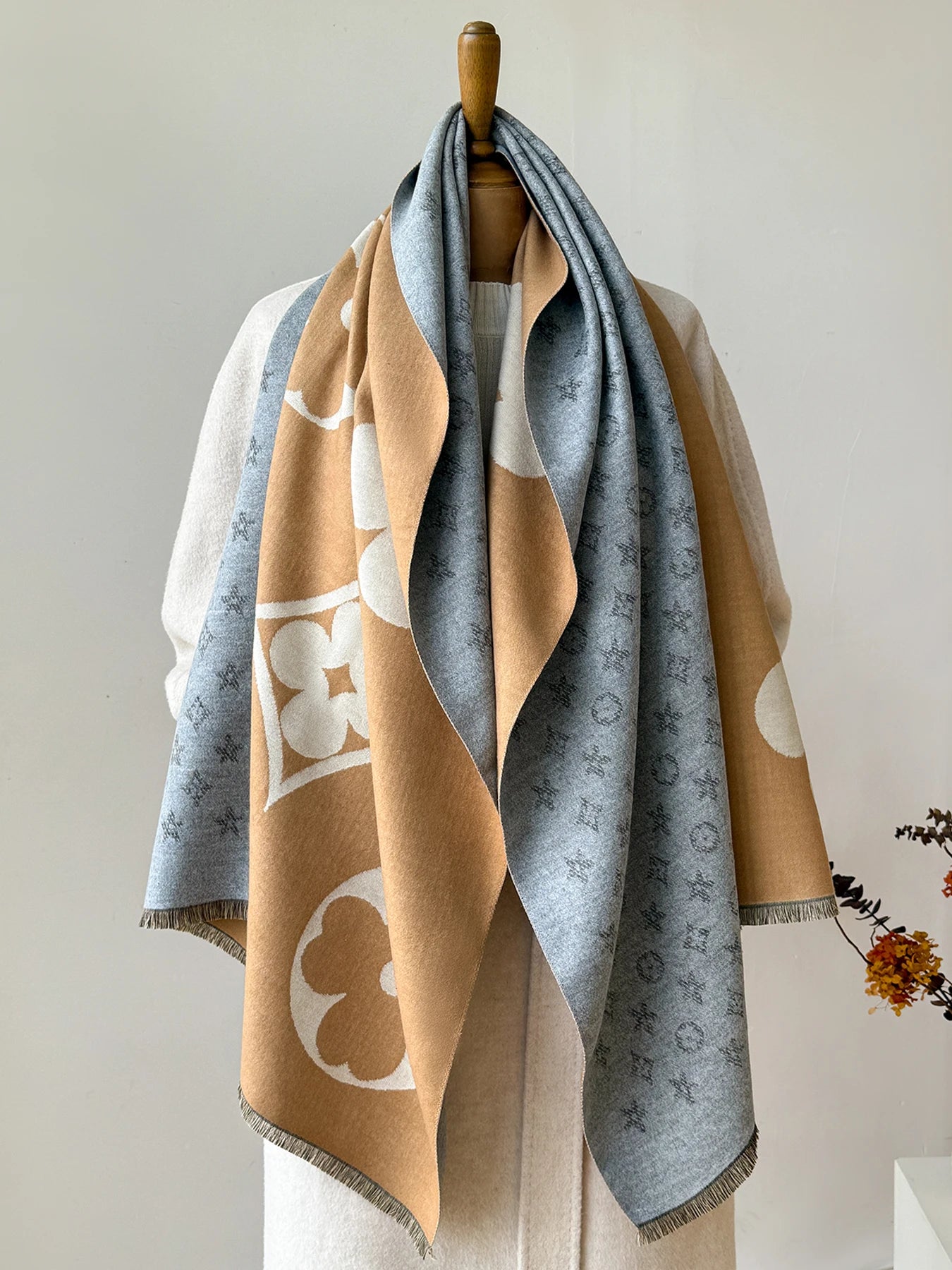 Cashmere Shawl Warm Jacquard Scarf