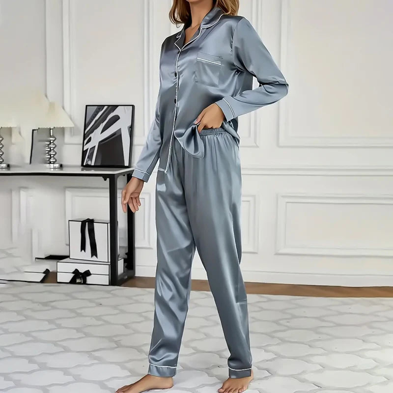 Women's Luxurious Satin Pajamas Set