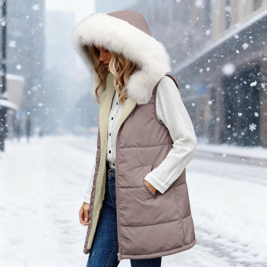 Mid Long Vest Solid Color