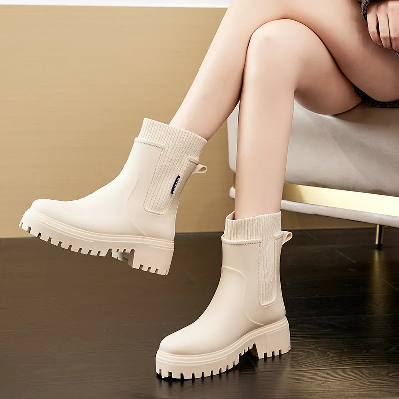 Rain boots women's four seasons