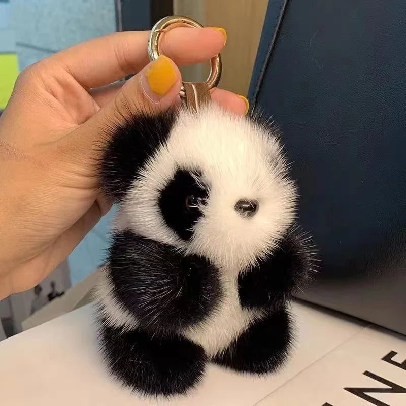 ZAKOL Cute Panda Plush Toy Keychain Cartoon Bag Pendant Accessories