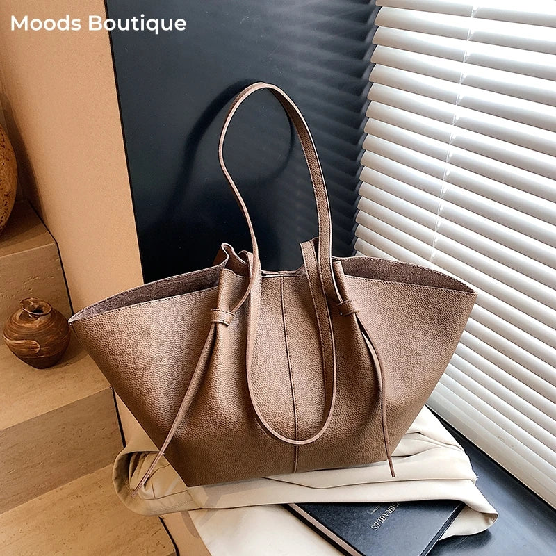 Shoulder Tote Bag Soft PU Leather