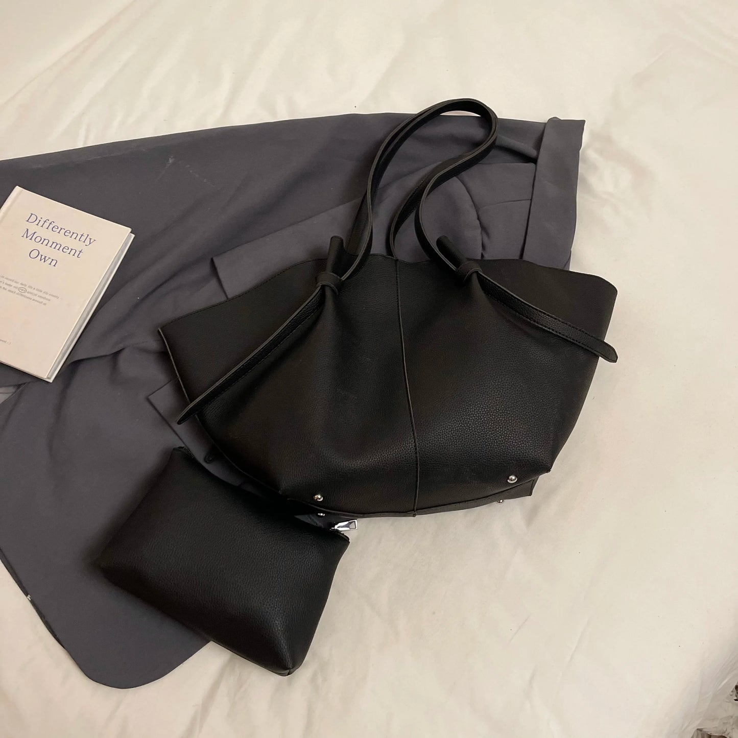 Shoulder Tote Bag Soft PU Leather