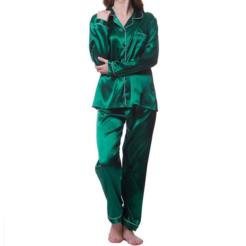 Women's Luxurious Satin Pajamas Set