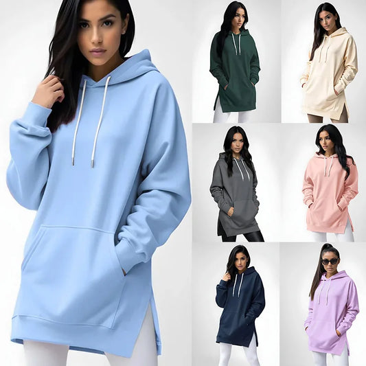 Hoodies Coats Women Solid Sweatshirts Jacket Pocket