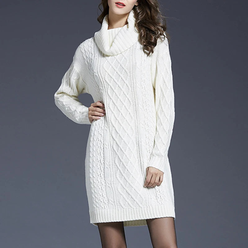 Women Casual Knitted Long Sleeve Dress
