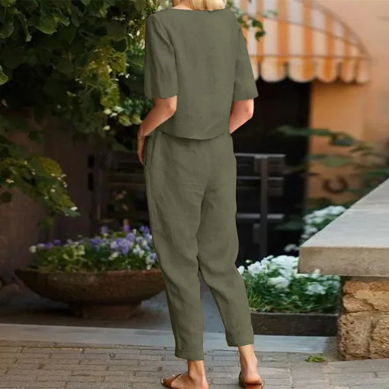 Women's Cotton Linen Suit