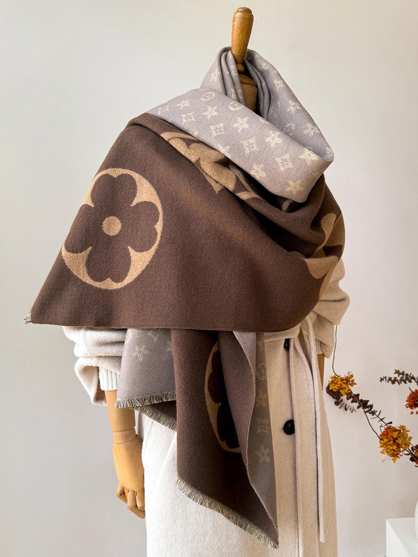 Cashmere Shawl Warm Jacquard Scarf