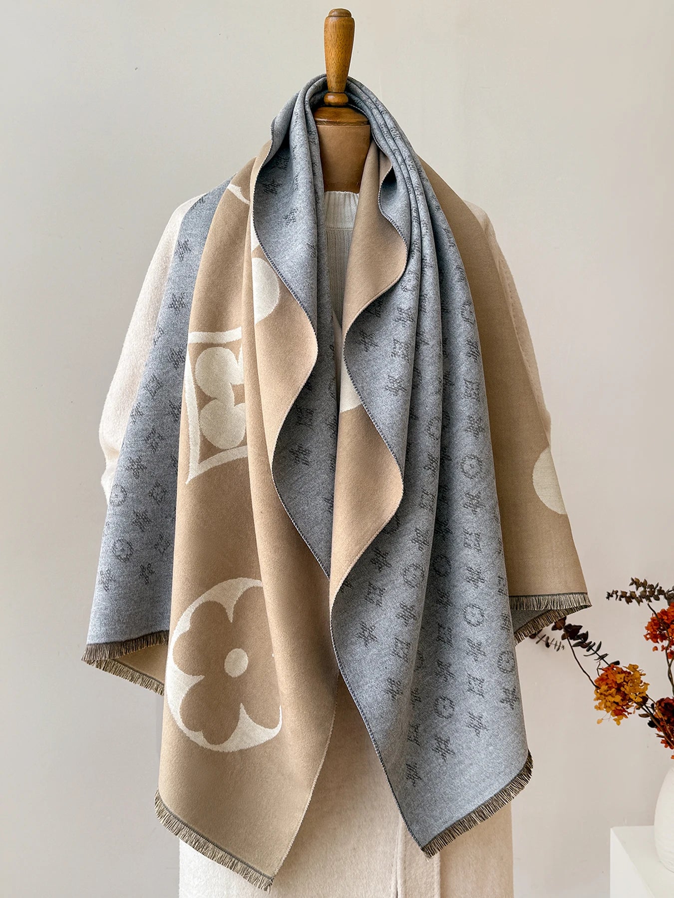 Cashmere Shawl Warm Jacquard Scarf