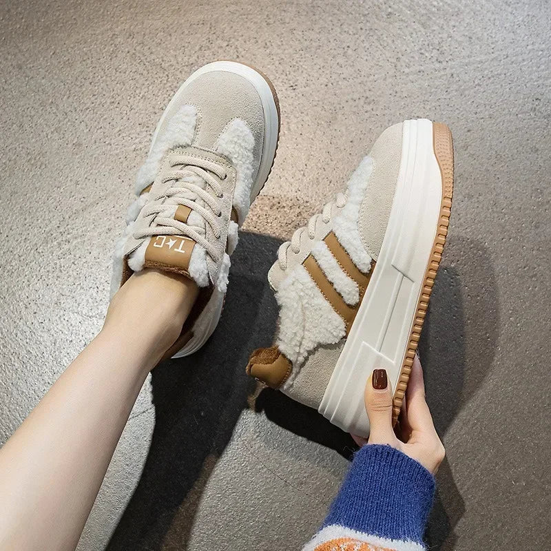 Women's Shoes Platform Warm Plush