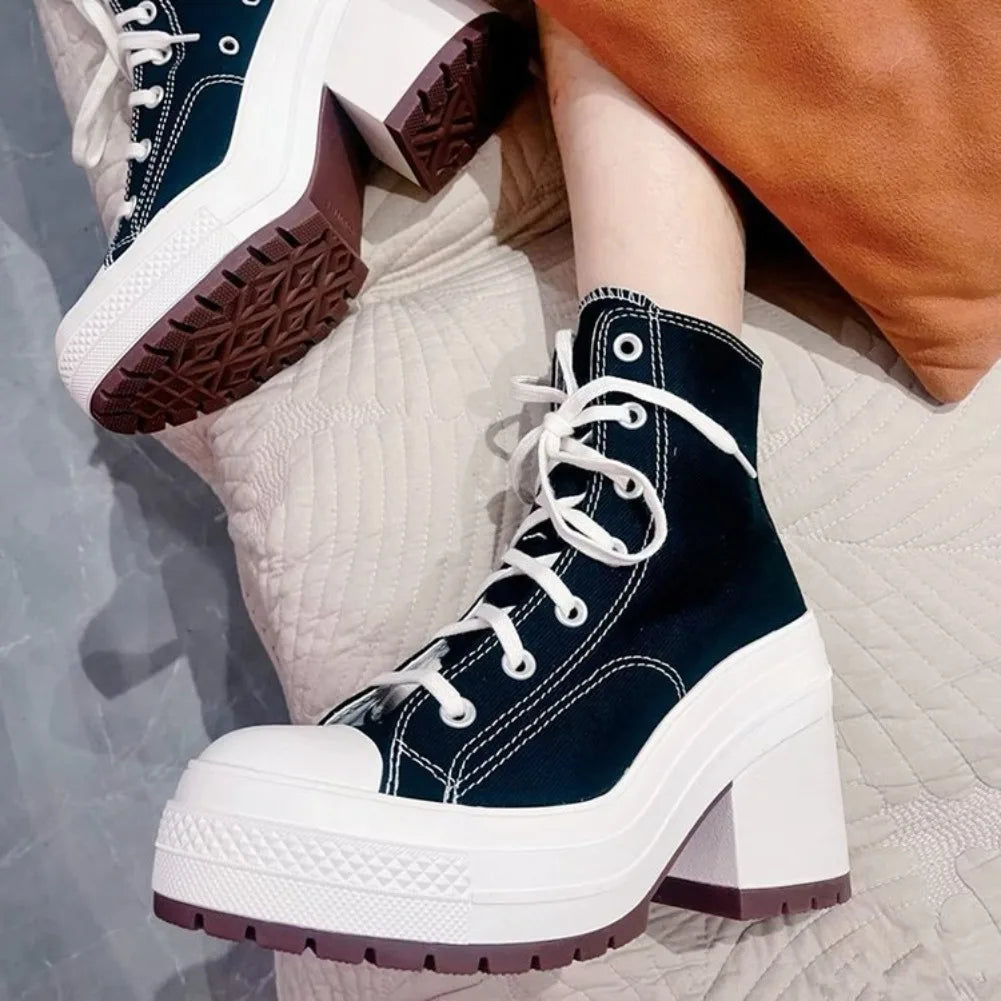 Women Platform Sneakers Canvas