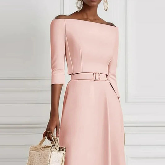 Long Sleeve A-Line Maxi Dress